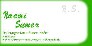 noemi sumer business card